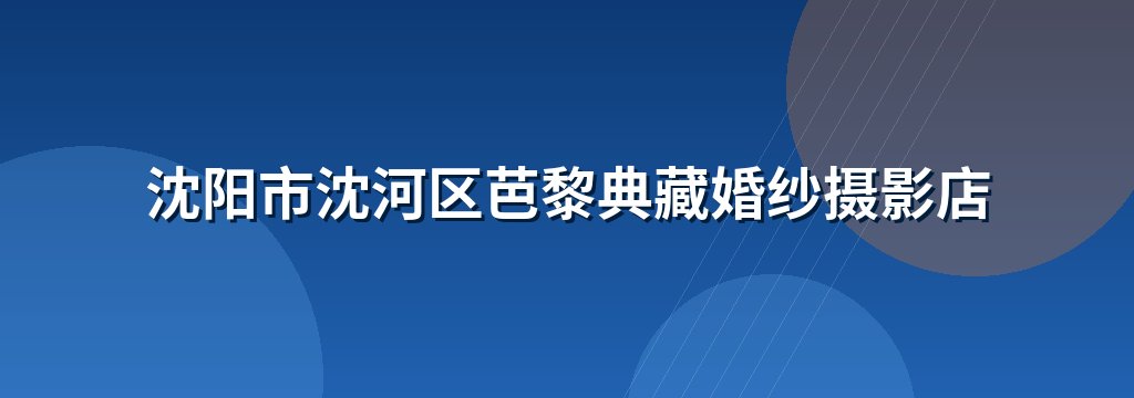沈阳市沈河区芭黎典藏婚纱摄影店 商铺横幅